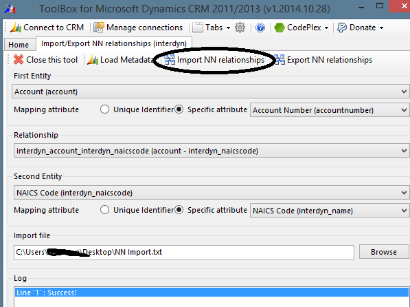 Import NN Relationships